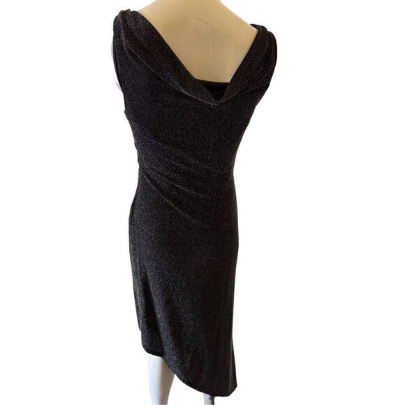 JSB Boutique Y2K asymmetrical short dress bodycon sleeveless small Ariel metalli - Picture 3 of 5